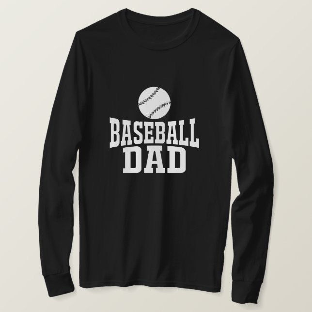 Baseball Vater T - Shirt Benutzerdefiniertes Baseb (Design vorne)
