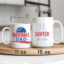 Baseball Vater Tasse - Personalisiertes Vatertagsg