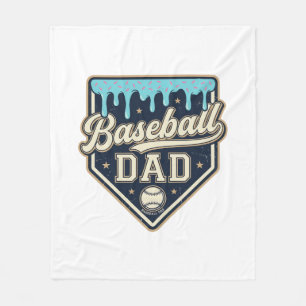 Baseball-Vater triefende Home Plate Vintage-Vektor Fleecedecke