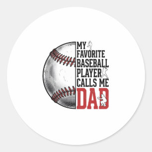 Baseball-Vater Vintage-Gravur Grafik-T-Shirt_1 Runder Aufkleber