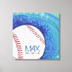 BASEBALL-VERRÜCKTHEIT Bar Mitzvah Zeichen-in der Leinwanddruck