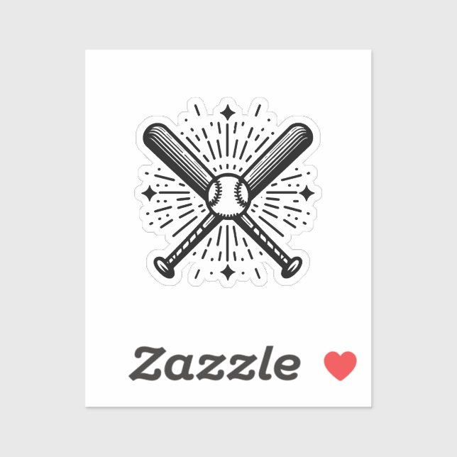 Baseball Vintag Aufkleber (Blatt)