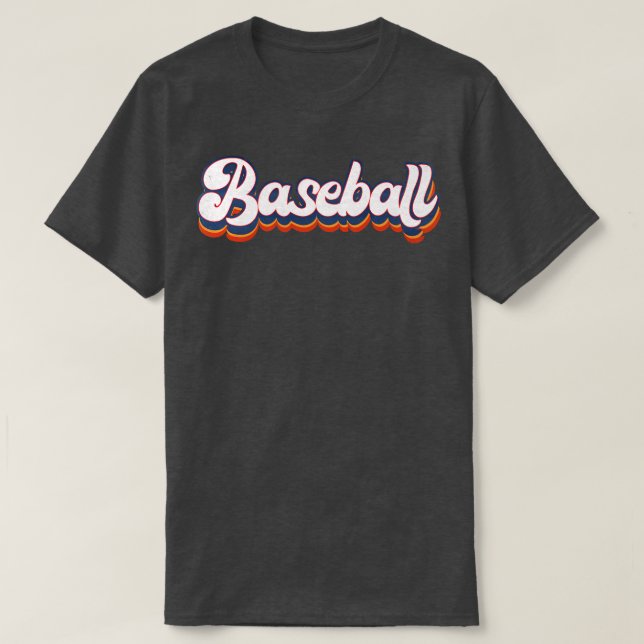 Baseball Vintag Lettern T-Shirt (Design vorne)