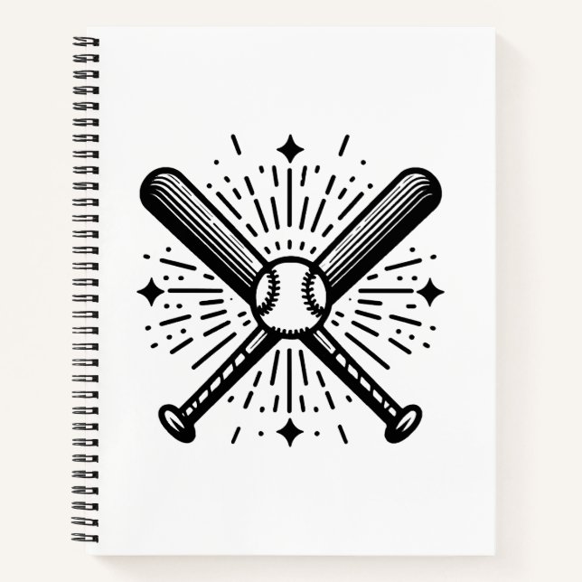 Baseball Vintag Notizbuch (Vorderseite)