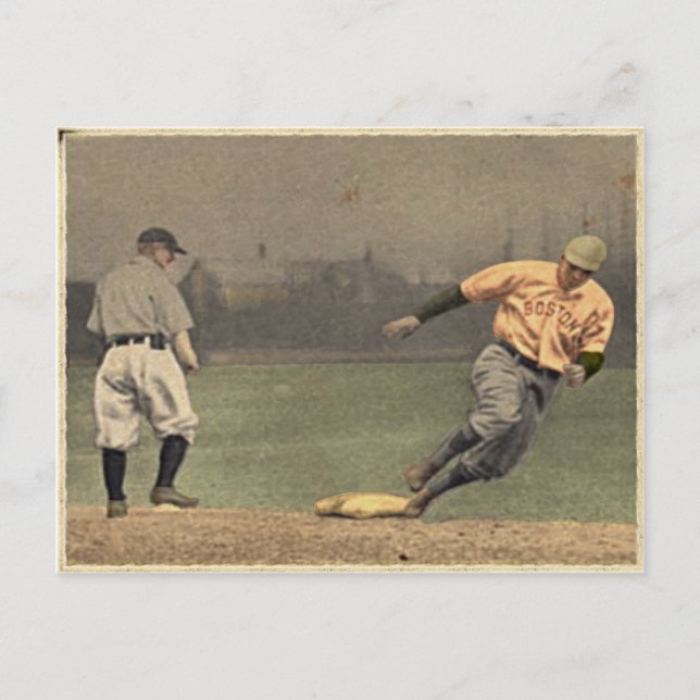 Baseball Vintag Style Postcard Postkarte (Vorderseite)
