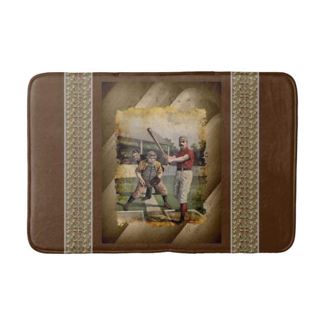 Baseball: Vintage Badermatte Badematte (Vorderseite)