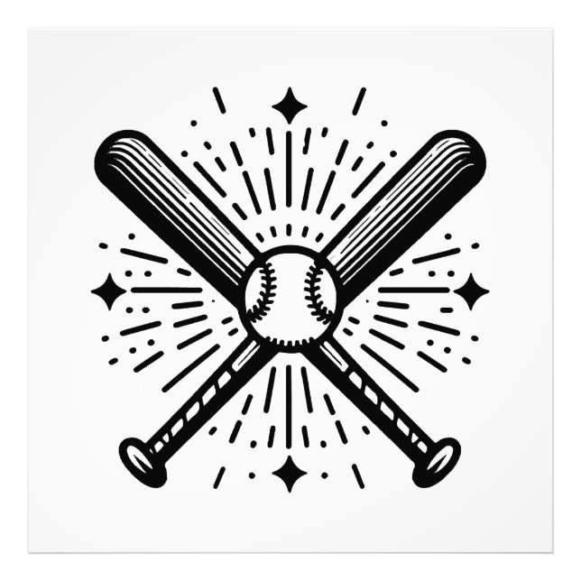 Baseball Vintage Fotodruck (Vorne)