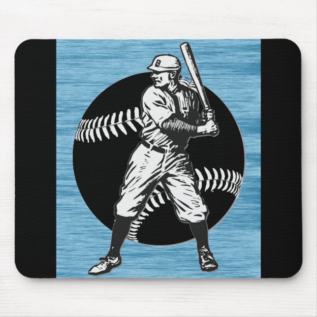 Baseball: Vintage-Mauspad Mousepad (Vorne)