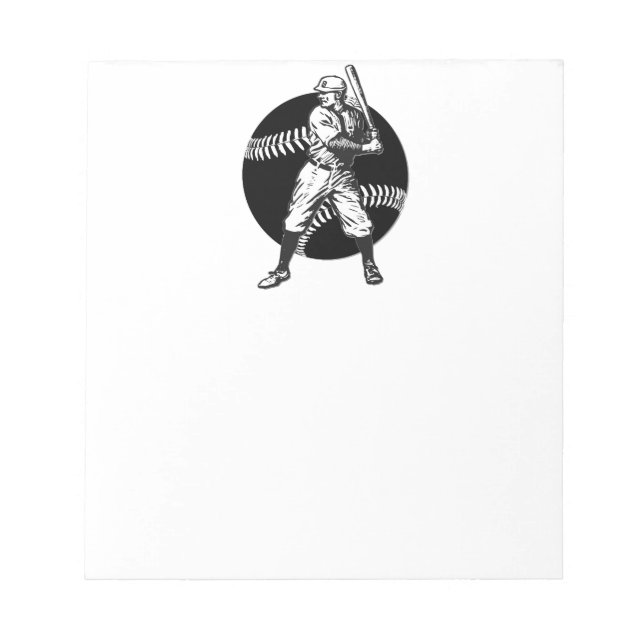Baseball: Vintage Notizblock (Vorderseite)