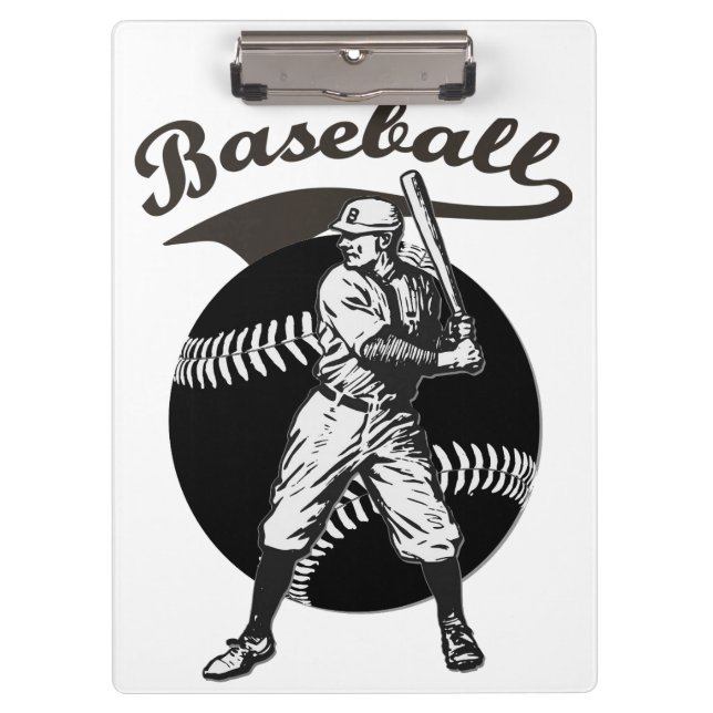 Baseball: Vintage Zwischenablage Klemmbrett (Vorderseite)