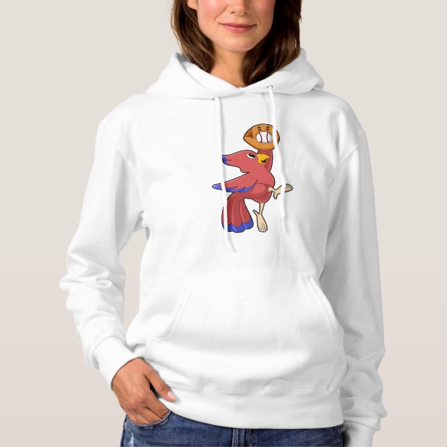 Baseball-Vogel mit Baseball-Handschuh Hoodie (Vorderseite)