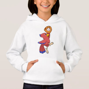 Baseball-Vogel mit Baseball-Handschuh Hoodie