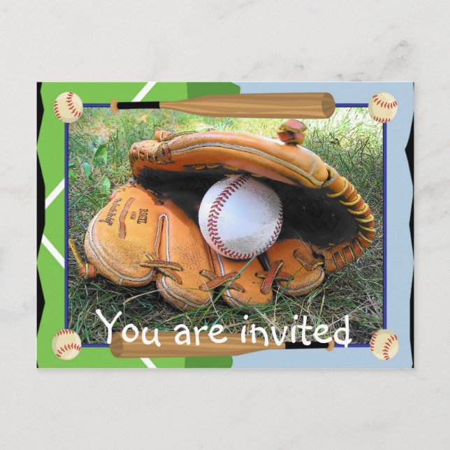 Baseball Vous êtes Invité Cartes postales (Devant)