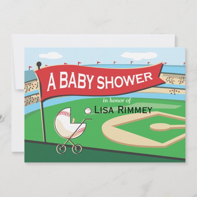 Baseball-Wagen-Babyparty-Einladung Einladung (Vorderseite)