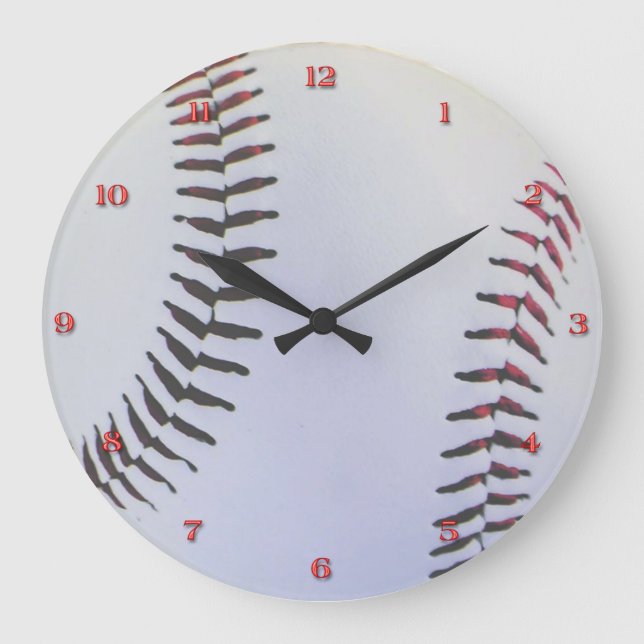 Baseball-Wall-Uhr Große Wanduhr (Vorderseite)