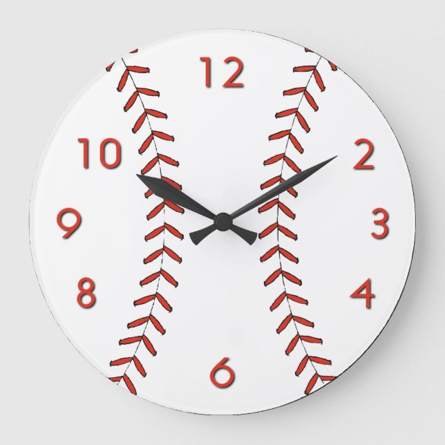Baseball-Wall-Uhr Große Wanduhr (Vorderseite)