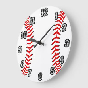 Baseball-Wanduhr Große Wanduhr