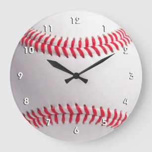 Baseball-Wanduhr mit Zahlen Große Wanduhr