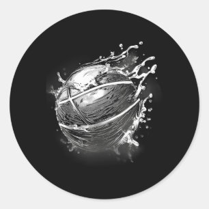 Baseball Wasserfarbe Baseball Liebhaber Kunstwerk Runder Aufkleber