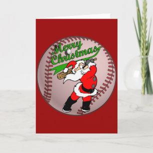 Baseball Weihnachten 2 Grußkarte