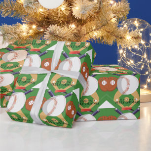 Baseball Weihnachten Geschenkpapier