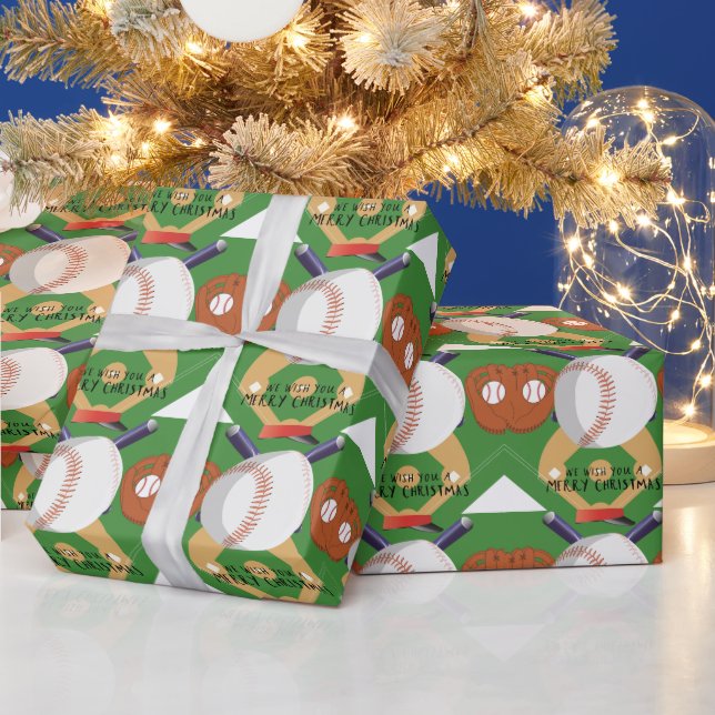 Baseball Weihnachten Geschenkpapier (Feiertage)