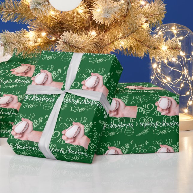 Baseball Weihnachten Geschenkpapier (Feiertage)