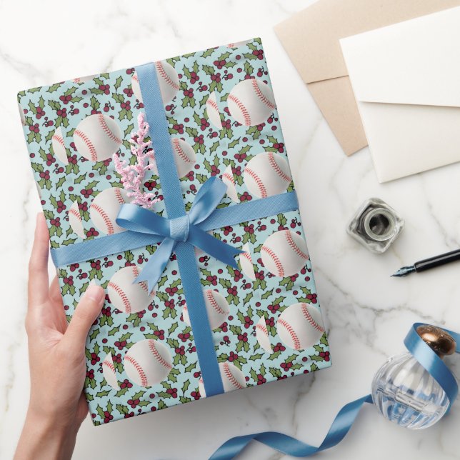 Baseball Weihnachten Geschenkpapier (Schenken)