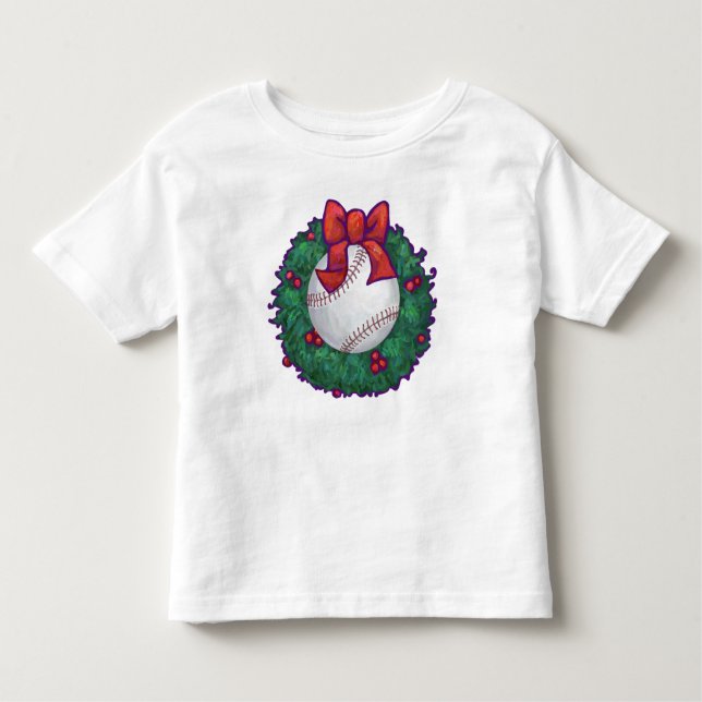 Baseball Weihnachten Kleinkind T-shirt (Vorderseite)