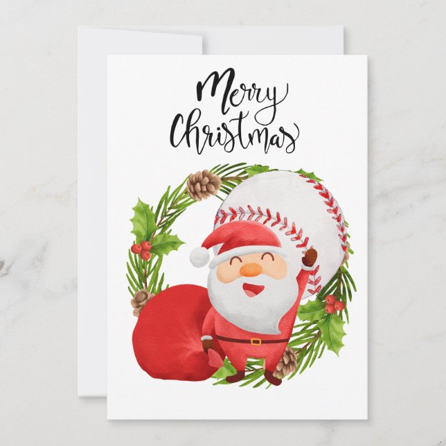 Baseball Weihnachten mit dem Weihnachtsmann für di (Vorderseite)