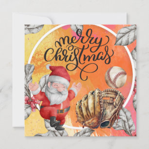 Baseball Weihnachten mit dem Weihnachtsmann und Sn