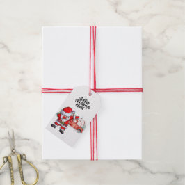 Baseball Weihnachten mit dem Weihnachtsmann und Sn Geschenkanhänger
