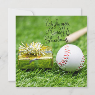 Baseball Weihnachten mit Geschenken und Ball