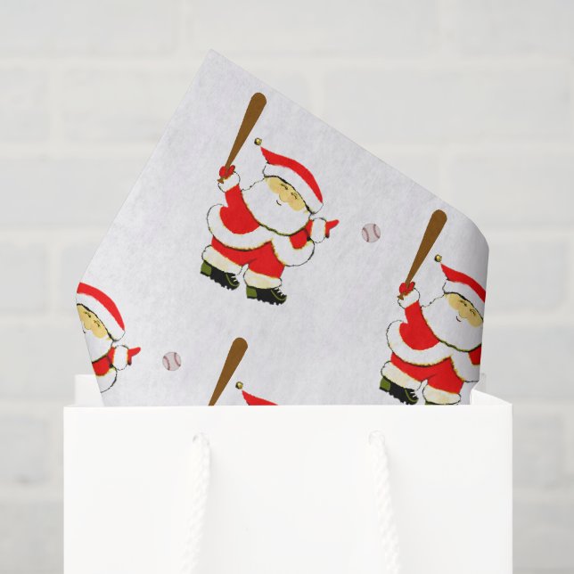 Baseball Weihnachten Seidenpapier (Geschenktüte)