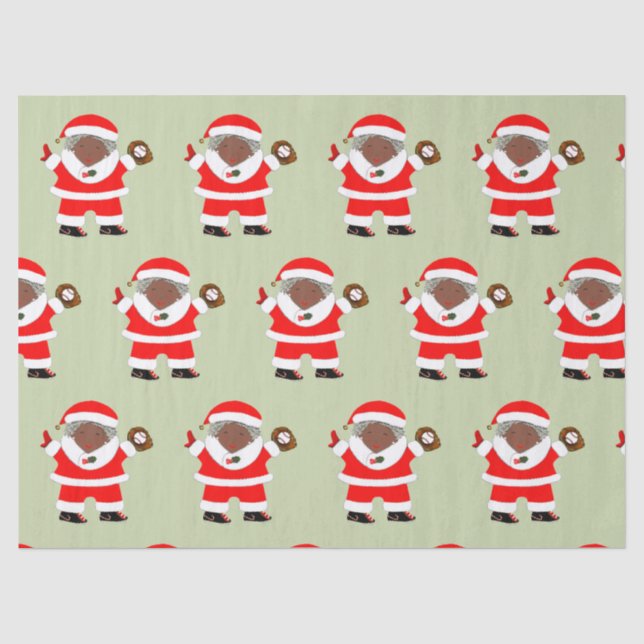 Baseball Weihnachten Seidenpapier (Vorderseite)