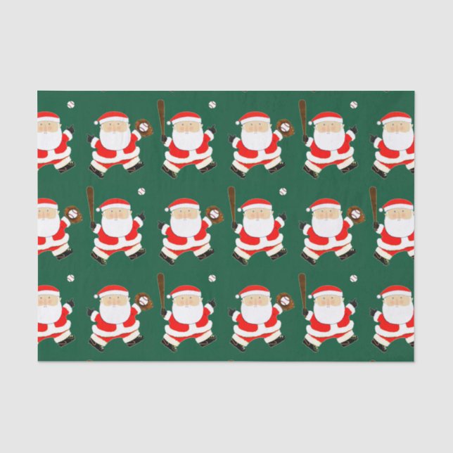 Baseball Weihnachten Seidenpapier (Vorderseite)