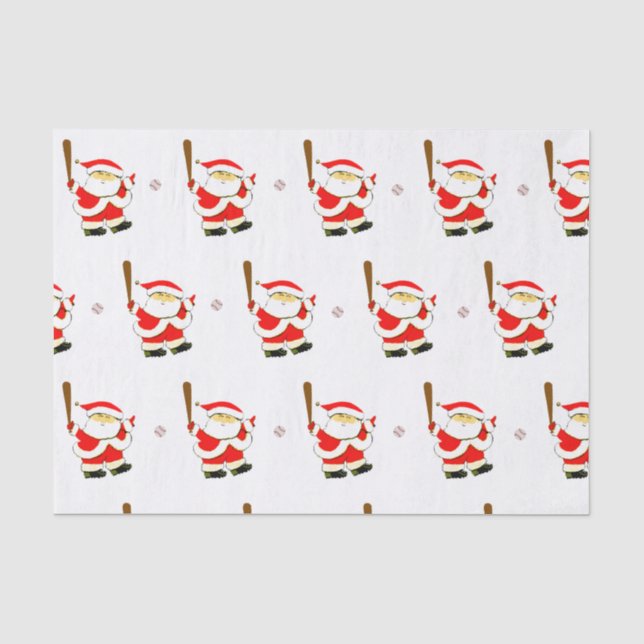Baseball Weihnachten Seidenpapier (Vorderseite)