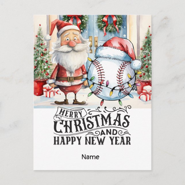 Baseball Weihnachten Thema (Vorderseite)