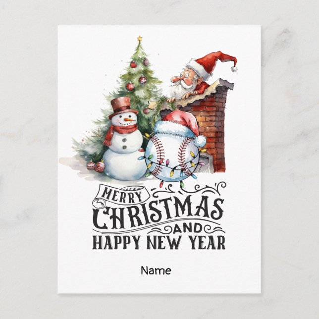 Baseball Weihnachten Thema (Vorderseite)