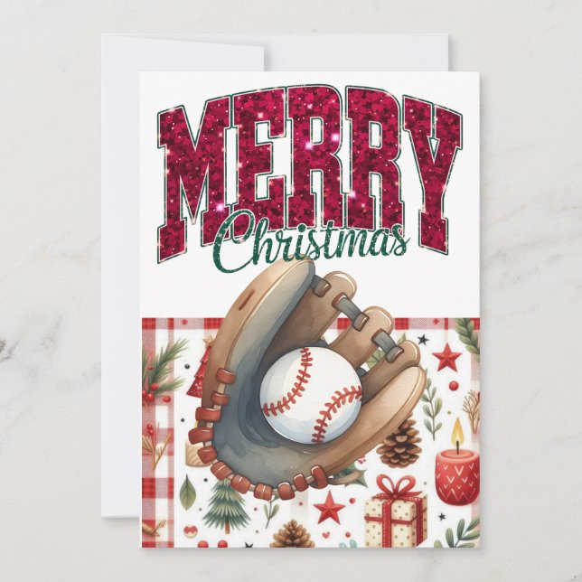 Baseball Weihnachten Thema (Vorderseite)