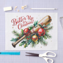 Baseball Weihnachten Thema Batter Up für Weihnacht