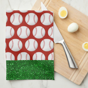 Baseball Weihnachten Thema Geschirrtuch