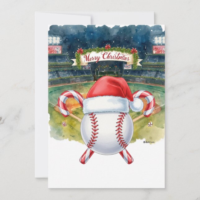 Baseball Weihnachten Thema im Stadion (Vorderseite)