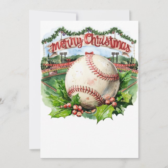Baseball Weihnachten Thema im Stadion (Vorderseite)