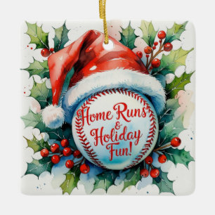 Baseball Weihnachts-Baseball Keramikornament