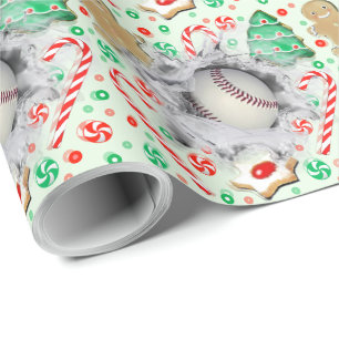 Baseball-Weihnachts-Geschenkverpackungspapier Geschenkpapier