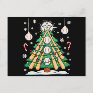 Baseball-Weihnachtsbaum-Lichter Ornamente Xmas Feiertagspostkarte