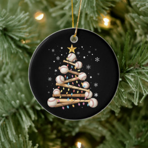 Baseball-Weihnachtsbaumlicht Xmas Sportliebhaber Keramik Ornament