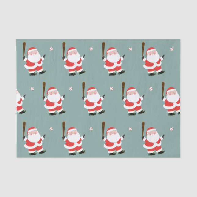 Baseball Weihnachtsfeiertag Seidenpapier (Vorderseite)