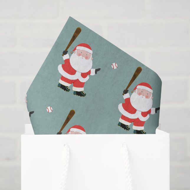Baseball Weihnachtsfeiertag Seidenpapier (Geschenktüte)